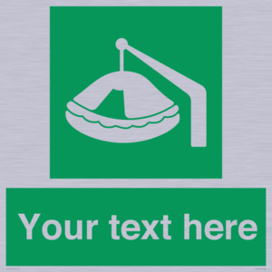 Custom sign Safe condition Davit-launched liferaft